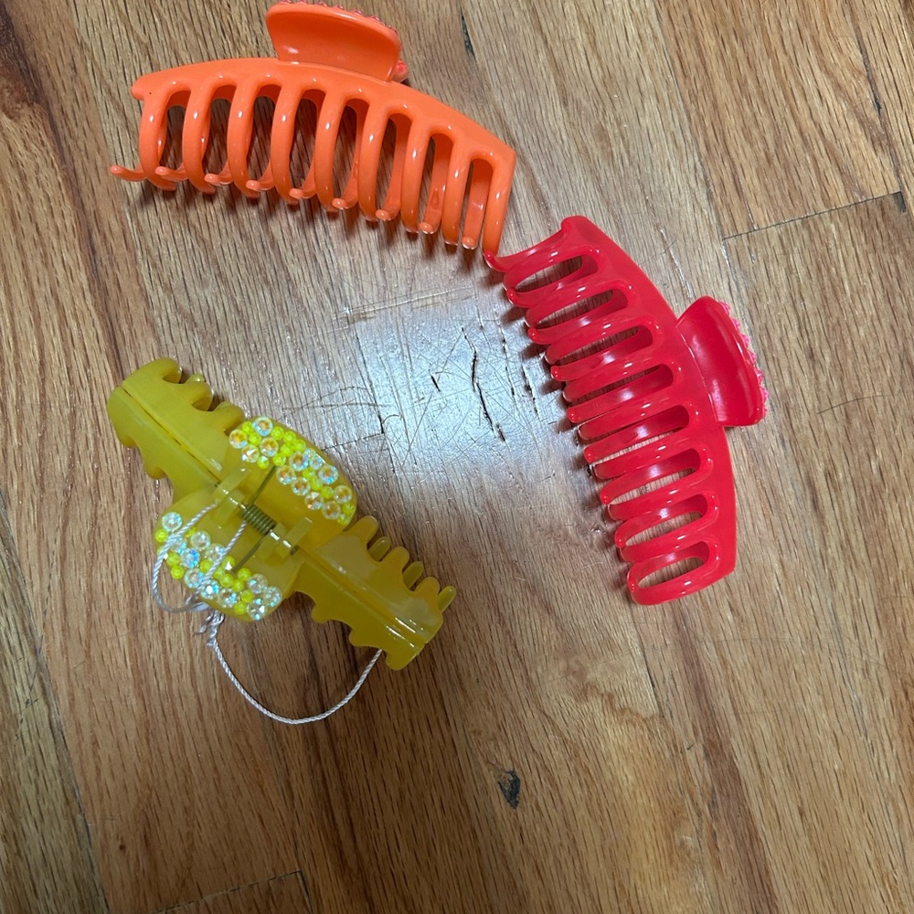 Colorful Hair Clips with Rhinestones - Picture 4 of 5